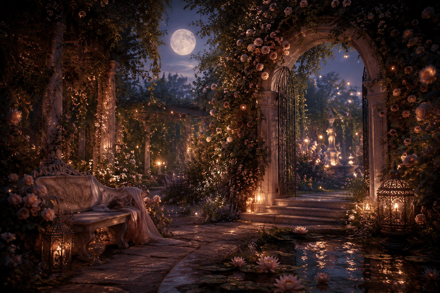 A romantic garden portrait kept as a memory.